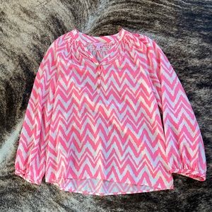 Pink & White Elsa Top